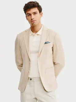 Pako Lorente Marynarka P25SF-3X-001 Beżowy Slim Fit
