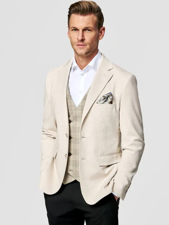 Pako Lorente Marynarka P26SF-3X-006 Beżowy Slim Fit