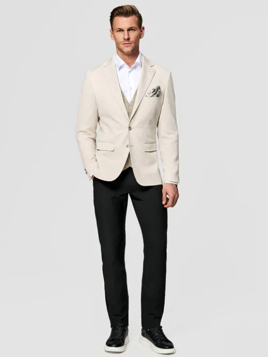 Pako Lorente Marynarka P26SF-3X-006 Beżowy Slim Fit