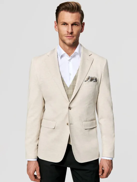 Pako Lorente Marynarka P26SF-3X-006 Beżowy Slim Fit