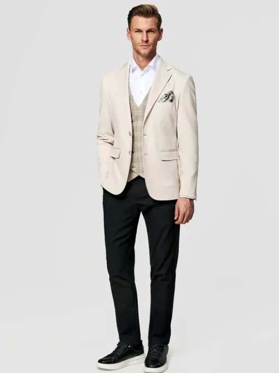 Pako Lorente Marynarka P26SF-3X-006 Beżowy Slim Fit