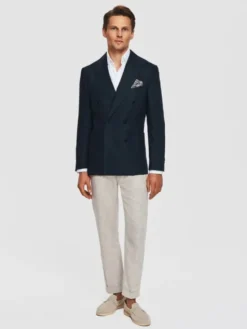 Pako Lorente Marynarka P26SF-3X-026 Granatowy Slim Fit