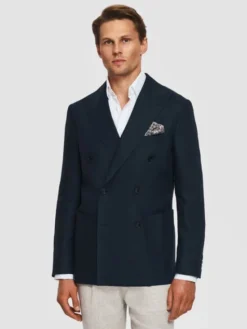 Pako Lorente Marynarka P26SF-3X-026 Granatowy Slim Fit