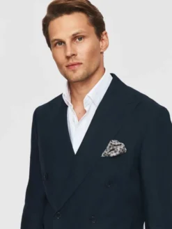 Pako Lorente Marynarka P26SF-3X-026 Granatowy Slim Fit