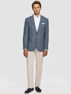 Pako Lorente Marynarka P26SF-3X-027 Niebieski Slim Fit
