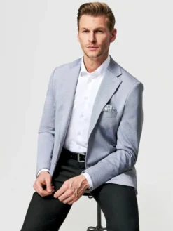 Pako Lorente Marynarka P26SF-3X-016 Niebieski Slim Fit