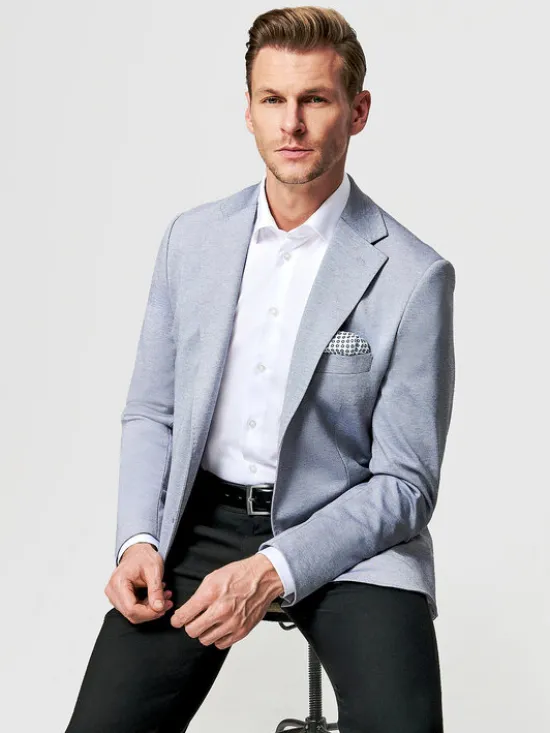 Pako Lorente Marynarka P26SF-3X-016 Niebieski Slim Fit