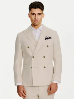 Pako Lorente Marynarka P26SP-3G-039 Beżowy Slim Fit