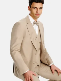 Pako Lorente Marynarka P26SP-3G-002 Beżowy Slim Fit