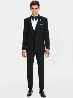 Pako Lorente Marynarka P26SP-3S-001 Czarny Slim Fit