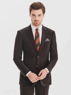 Pako Lorente Marynarka P25WF-3G-008 Brązowy Super Slim Fit