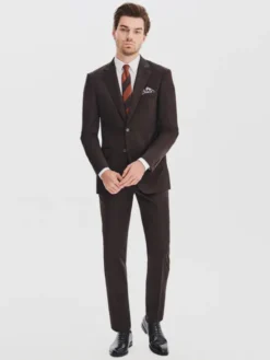Pako Lorente Marynarka P25WF-3G-008 Brązowy Super Slim Fit