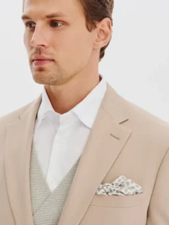 Pako Lorente Marynarka P25WF-3G-015 Beżowy Slim Fit
