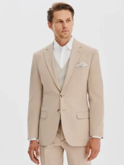 Pako Lorente Marynarka P25WF-3G-015 Beżowy Slim Fit