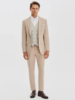 Pako Lorente Marynarka P25WF-3G-015 Beżowy Slim Fit