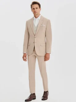 Pako Lorente Marynarka P25WF-3G-015 Beżowy Slim Fit