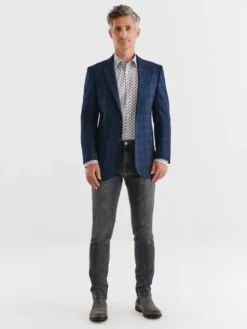 Pako Lorente Marynarka P23WF-3G-002 Granatowy Slim Fit