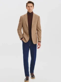 Pako Lorente Marynarka P25WF-3X-027 Brązowy Slim Fit