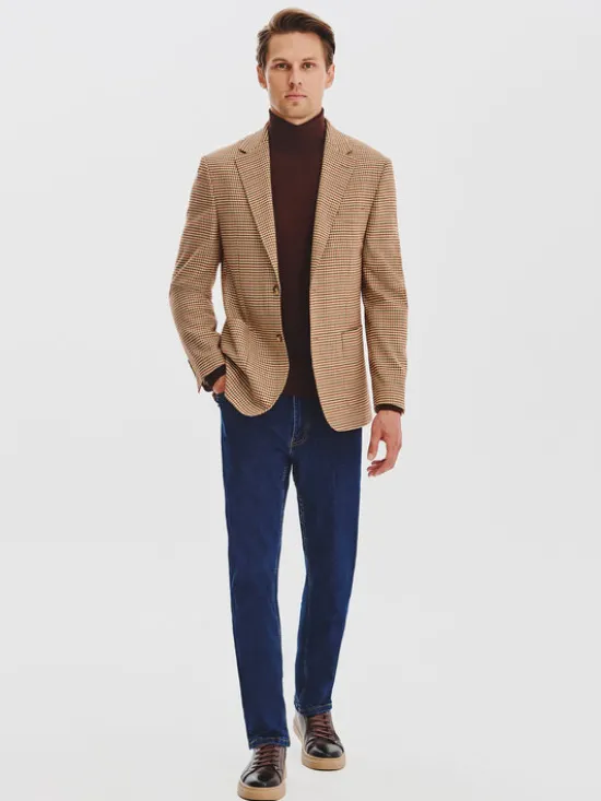 Pako Lorente Marynarka P25WF-3X-027 Brązowy Slim Fit