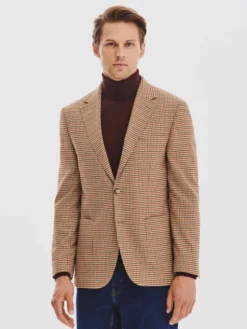 Pako Lorente Marynarka P25WF-3X-027 Brązowy Slim Fit