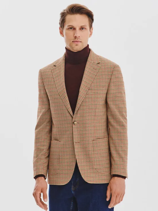 Pako Lorente Marynarka P25WF-3X-027 Brązowy Slim Fit