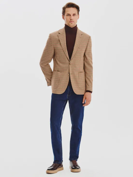 Pako Lorente Marynarka P25WF-3X-027 Brązowy Slim Fit
