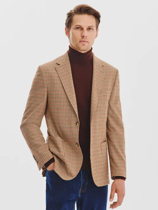 Pako Lorente Marynarka P25WF-3X-027 Brązowy Slim Fit