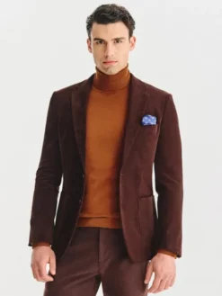 Pako Lorente Marynarka P25WF-3X-022 Brązowy Slim Fit