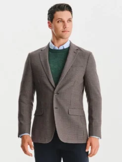 Pako Lorente Marynarka P25WF-3X-006 Brązowy Slim Fit