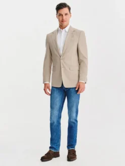 Pako Lorente Marynarka P25WF-3X-028 Beżowy Slim Fit