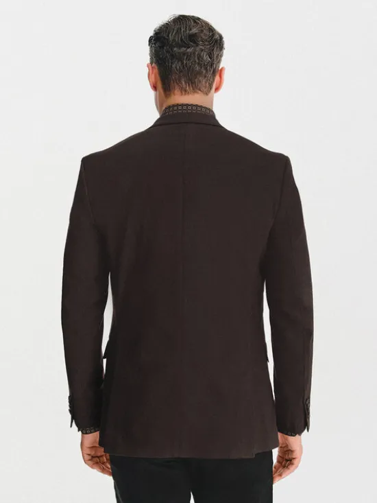 Pako Lorente Marynarka P25WF-3X-028 Brązowy Slim Fit