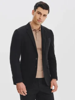 Pako Lorente Marynarka P25WF-3X-013 Czarny Slim Fit