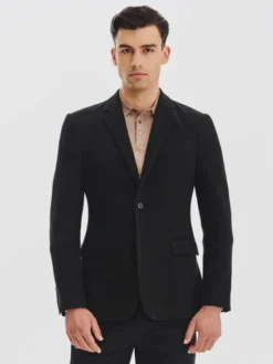 Pako Lorente Marynarka P25WF-3X-013 Czarny Slim Fit