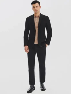 Pako Lorente Marynarka P25WF-3X-013 Czarny Slim Fit