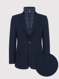 Pako Lorente Marynarka P24WF-3X-028 Granatowy Slim Fit