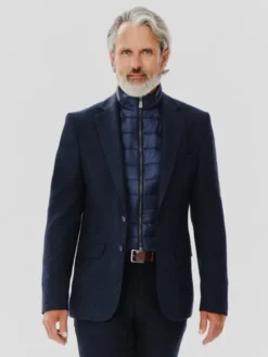 Pako Lorente Marynarka P24WF-3X-028 Granatowy Slim Fit