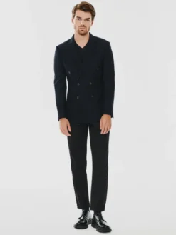 Pako Lorente Marynarka P24WF-3X-007 Granatowy Slim Fit