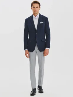 Pako Lorente Marynarka P25WF-3X-015 Granatowy Slim Fit