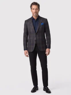 Pako Lorente Marynarka P26WF-3X-015 Granatowy Slim Fit