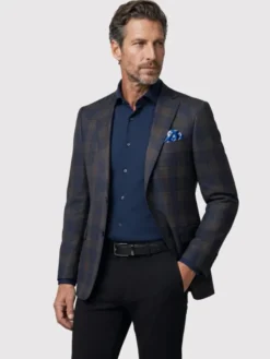 Pako Lorente Marynarka P26WF-3X-015 Granatowy Slim Fit