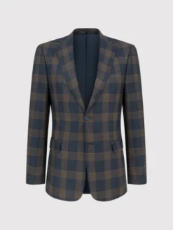 Pako Lorente Marynarka P26WF-3X-015 Granatowy Slim Fit