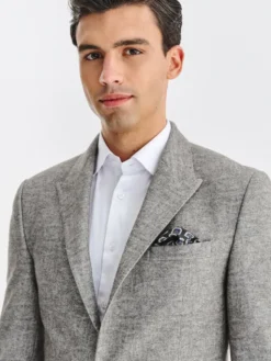 Pako Lorente Marynarka P25WF-3X-035 Szary Slim Fit