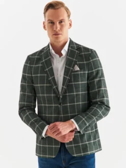 Pako Lorente Marynarka P22WF-3X-006 Zielony Slim Fit