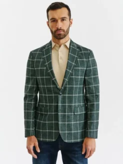 Pako Lorente Marynarka P22WF-3X-006 Zielony Slim Fit