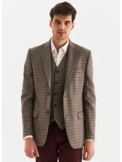Pako Lorente Marynarka P22WP-3X-025 Brązowy Slim Fit