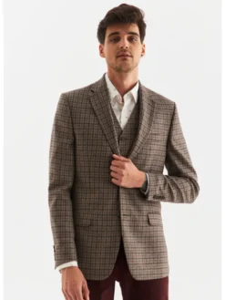 Pako Lorente Marynarka P22WP-3X-025 Brązowy Slim Fit