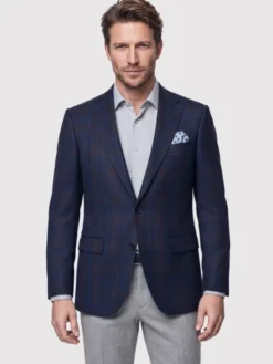 Pako Lorente Marynarka P26WP-3X-007 Granatowy Slim Fit