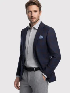 Pako Lorente Marynarka P26WP-3X-007 Granatowy Slim Fit