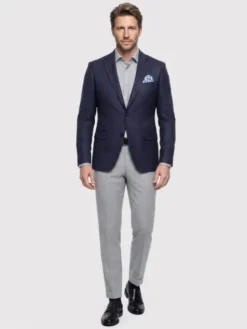 Pako Lorente Marynarka P26WP-3X-007 Granatowy Slim Fit