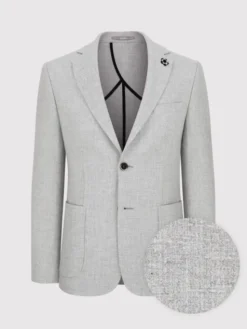Pako Lorente Marynarka P23WP-3X-010 Szary Slim Fit